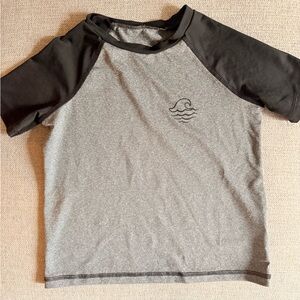 Boys Gray and Black Rash guard